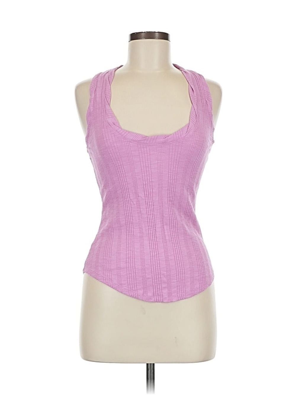 Anthropologie Pilcro Lilac Pink Ribbed Scoop Neck Tank Top